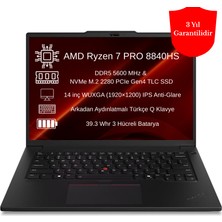 Lenovo Thinkpad P14S Gen 5 21MFS2MQ00 Ryzen 7 Pro 8840HS 16 GB 512 GB SSD 14'' Wuxga Freedos Iş Istasyonu