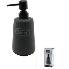 Shopwave Dila Uzun Antrasit Gri - Mat Desen Seramik Sıvı Sabunluk (5047) 115524