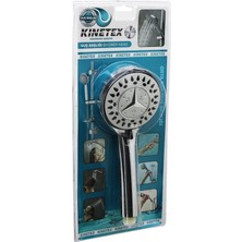 Shopwave Dila Mercedes Orta Yuvarlak- Bombeli=9.5cm Duş Başlık Kademeli Krom Gövde- Siyah Kenar-Iğne