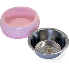 Steplya Mikopet Organik Seramik Mama Kabı Pembe 1126778