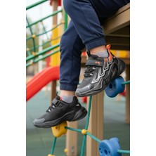 Marco Kids Marcokids 161-T5440210 F Siyah Turuncu Cırtlı Erkek Çocuk Spor Ayakkabı