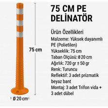 Zeplin Delinatör – Üçlü Reflektifli | 75 cm
