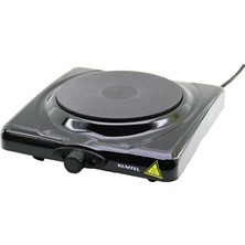 Shopwave Dila Siyah Tek Gözlü Elektrikli Ocak Hotplate 1500W Ayarlanabilir Termostat Kolay Temizleneb