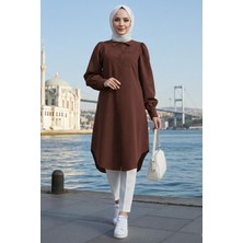 Balon Kol Cepli Tunik Kahverengi HM2871