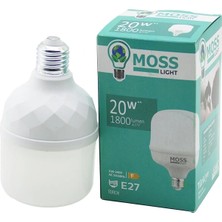 Shopwave Dila Moss Lıght MS-3095 20W  Torch LED Ampul Plastik E27 1800LUMEN 5.000 Saat Ömür IP20 220-240V