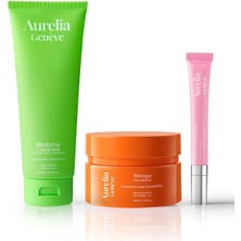 Aurelia Genève The Clean & Gloss Essentıals - Temizleme Jeli, Temizleme Balmı & Nemlendirici Etkili Lip Balm Seti