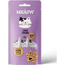 Mhauw  Kedi Kreması 15GR 4 Adet (Multivitamin-Somonlu-Ciğerli-Tavuklu)