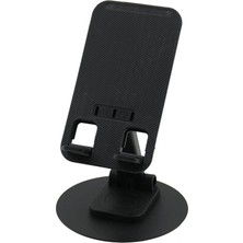 Shopwave Dila Metal Döner Tabanlı Akrobat Masa Üstü Telefon Tutacak Siyah Plastik (5047) 115524