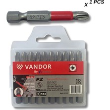 Vandor Anti Slip Bit Kaydırmaz Bits S2 Yüksek Kalite Çelik Pz3 50 - 729927867403