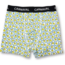 Carnaval Socks Carnaval Yumurta Desenli Premium Pamuklu Erkek Boxer - Açık Mavi Renkli