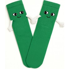Carnaval Socks El Ele Tutuşan Yeşil Sevgili Çorabı