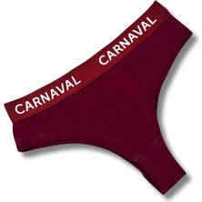 Carnaval Socks Carnaval Bordo Renkli Premium Kadın Brazilian Külot
