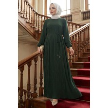 Robalı Piliseli Ayrobin Elbise Haki HM2872