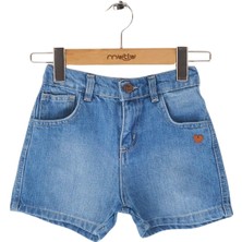 Mutlu Kids Kalp Armalı Kız Çocuk Şort