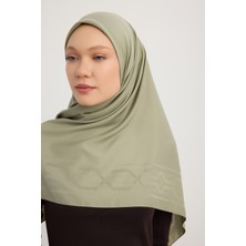 A0622 Mat Saten Pano Jakarlı Eşarp 100X100CM - Nefti