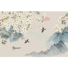 Arterior Wallpaper Ağaç Dalarında Çiçekler Poster Duvar Kağıdı