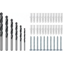 Endüstriyel Ümit Yapı Market Duvar Delme ve Montaj Başlangıç Seti – Hss Matkap Ucu, 8’lik Dübel ve Vida