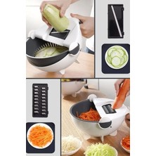 Gampus 5 Başlıklı Hem Rende Hem Süzgeç Meyve Sebze Doğrayıcı Şeflerin Tercihi Çok Fonksiyonel Sebzelik Set