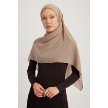 A2801 Büyük Şifon Eşarp 120X120 - Vizon