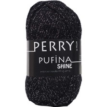 Ritzz Perry Pufina Shine Simli Siyah - Gümüş Sim