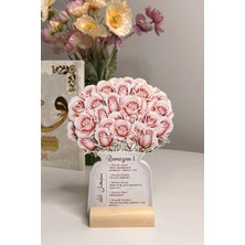 Tifopix Ramazan Takvimi Pembe Gül Temalı Çiçekli - 30 Günlük Ramazan Takvimi - Hadis-I Şerifli