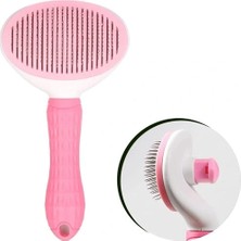 Shopwave Dila Kedi Köpek Tüy Toplayıcı Kendini Temizleyebilen Ergonomik Saplı Evcil Hayvan Tarağı Pemb