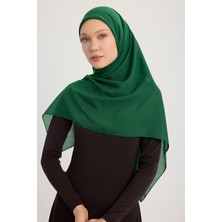 A2801 Büyük Şifon Eşarp 120X120 - Yeşil