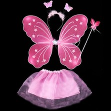 Shopwave Dila Toz Pembe Kelebek Kostümü - Toz Pembe Kelebek Kostüm Aksesuar Seti 4 Parça (5047) 115524