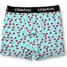 Carnaval Socks Carnaval Lolipop Desenli Premium Pamuklu Erkek Boxer - Açık Yeşil Renkli