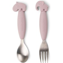 Done By Deer Done by Deer - Deer Friends - Paslanmaz Çelik Çatal ve Kaşık Seti - Pembe