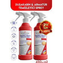 BioBellinda Doğal Konsantre Duşakabin&armatür Temizleyici Sprey Su Kireç Kalıntılara Son 450 ml (2'li Set)