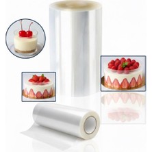 Efe Pastacılık Şeffaf Pasta Yan Dekor Film 15 cm x 25 M – Krema Tutucu & Pasta Kenar Kaplama Jelatini