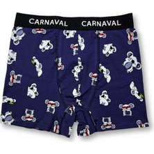 Carnaval Socks Carnaval Koala Desenli Premium Pamuklu Erkek Boxer - Lacivert Renkli