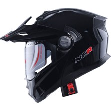 NCR X-Cross Çene Açılır Kask Parlak Siyah (Ece-22.06)