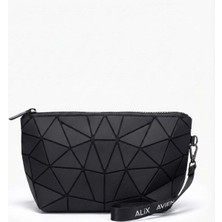 Alix Avien Esnek Yapılı Seyahat Boy Beşgen Siyah Makyaj Çantası