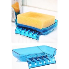 Gampus Su Giderli Yeni Nesil Vakumlu Katı Sabunluk Süngerlik Mutfak Banyo Oluklu Sünger Tutucu