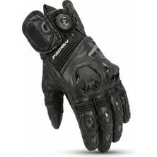 Motoanl Motosiklet Eldiveni Racing Full Koruma Leather Prof Motorcu Eldiven Siyah