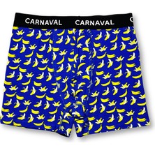 Carnaval Socks Carnaval Muz Desenli Premium Pamuklu Erkek Boxer - Mavi Renkli