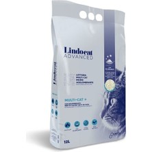Lindocat Advanced Multicat Koku Önleyici Ekstra Güçlü Topaklanan Kedi Kumu 1 Adet 12 Lt