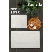 Merinos Pamella 2 Li Banyo Paspas Takımı Greek Krem