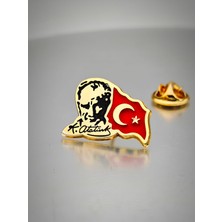 Yörük Tasarım Atatürk&bayrak Yaka Rozeti Altın Kaplama