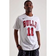 Nike Nba Chicago Bulls Derozan Unisex Tee Baskılı Erkek Günlük Tişört Beyaz