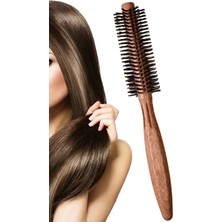 Gampus Fön Fırçası Yüksek Isıya Dayanıklı Ahşap Saplı Fön Fırçası Tarağı