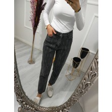 Nisa Butik Giyim Taşlı Mom Jean