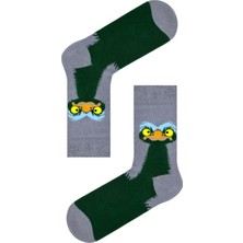 Carnaval Socks Deve Kuşu Desenli Tasarım Unisex Soket Çorap