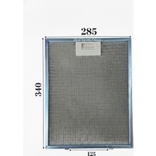 Akat Bosch Ile Uyumlu Davlumbaz 28,5X34 cm Arka Aralık 12,5 cm Aspiratör Filtresi