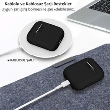 Guleron Airpods  1. ve 2. Nesil Uyumlu Silikon Koruma Kılıf Kancalı