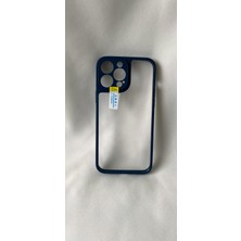 Storemax 13 Pro Max ile Uyumlu Köşeleri Renkli Şeffaf Kamera Çerçeve Korumalı Ice Silikon Telefon Kılıfı,esnek Ince Geliştirilmiş Dayanıklı Darbe Karşıtı Koruyucu Yeni Nesil Tasarım(Lacivert)