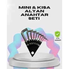 Narnuga 9 Parça Kısa Tip Alyan Seti Isıl Işlemli Profesyonel Kullanım