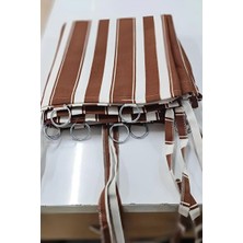 Taç Halkalı Lüks Branda Balkon Perdesi – Özel Dikim, Dış Mekan Dayanıklı Balkon Brandası